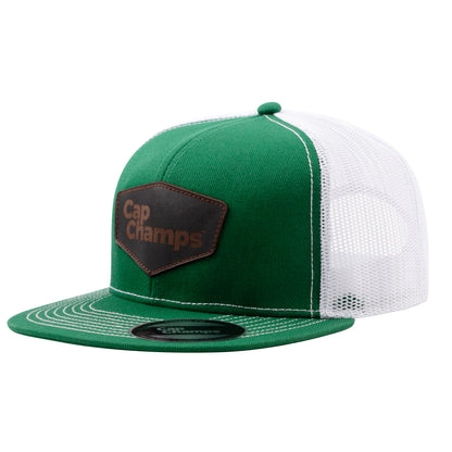 Classic Fit Mesh Snap Back Cap Leather Patch